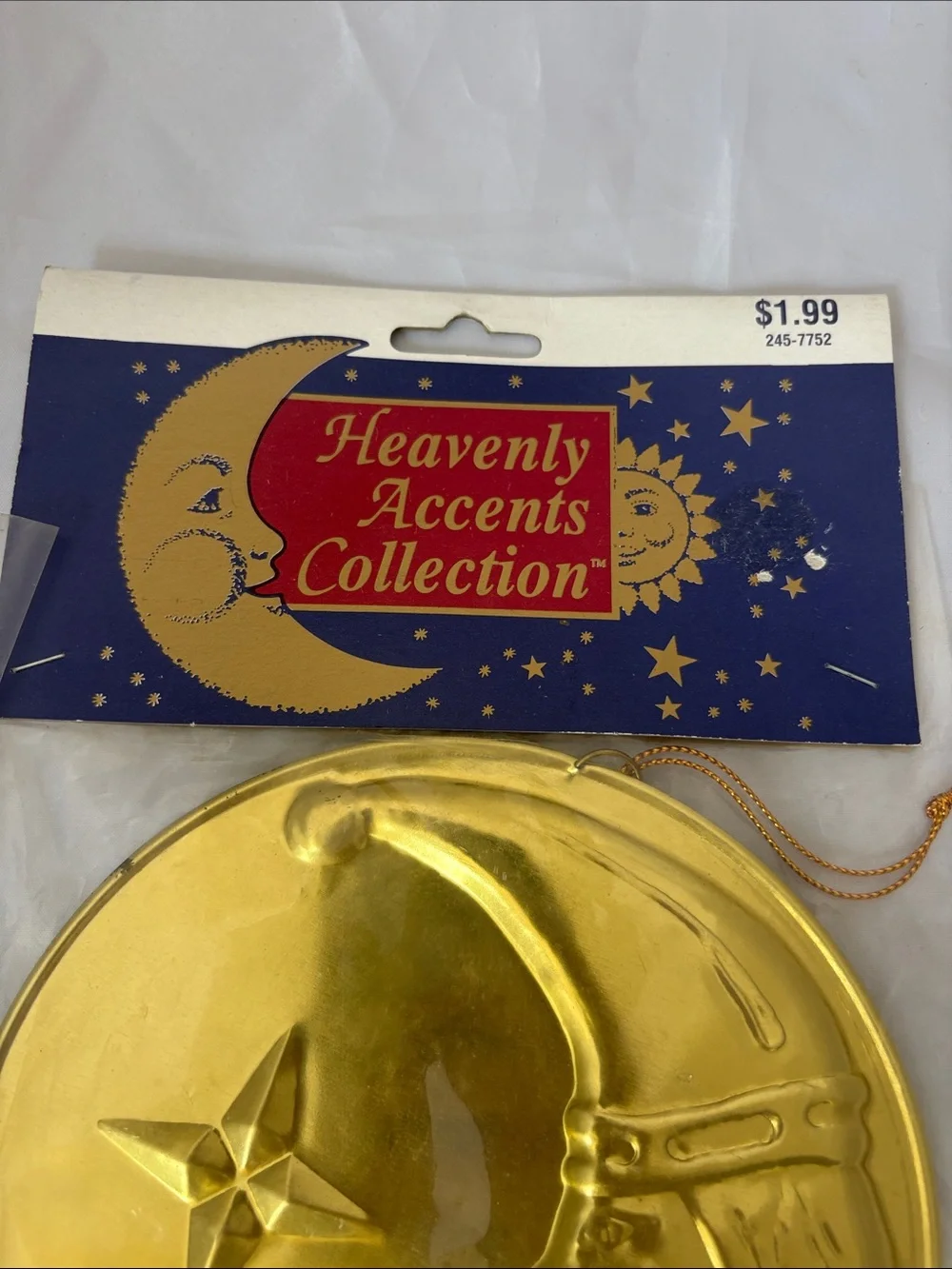 Vintage 1993 Heavenly Accents Collection Moon Santa Celestial Whimsigoth